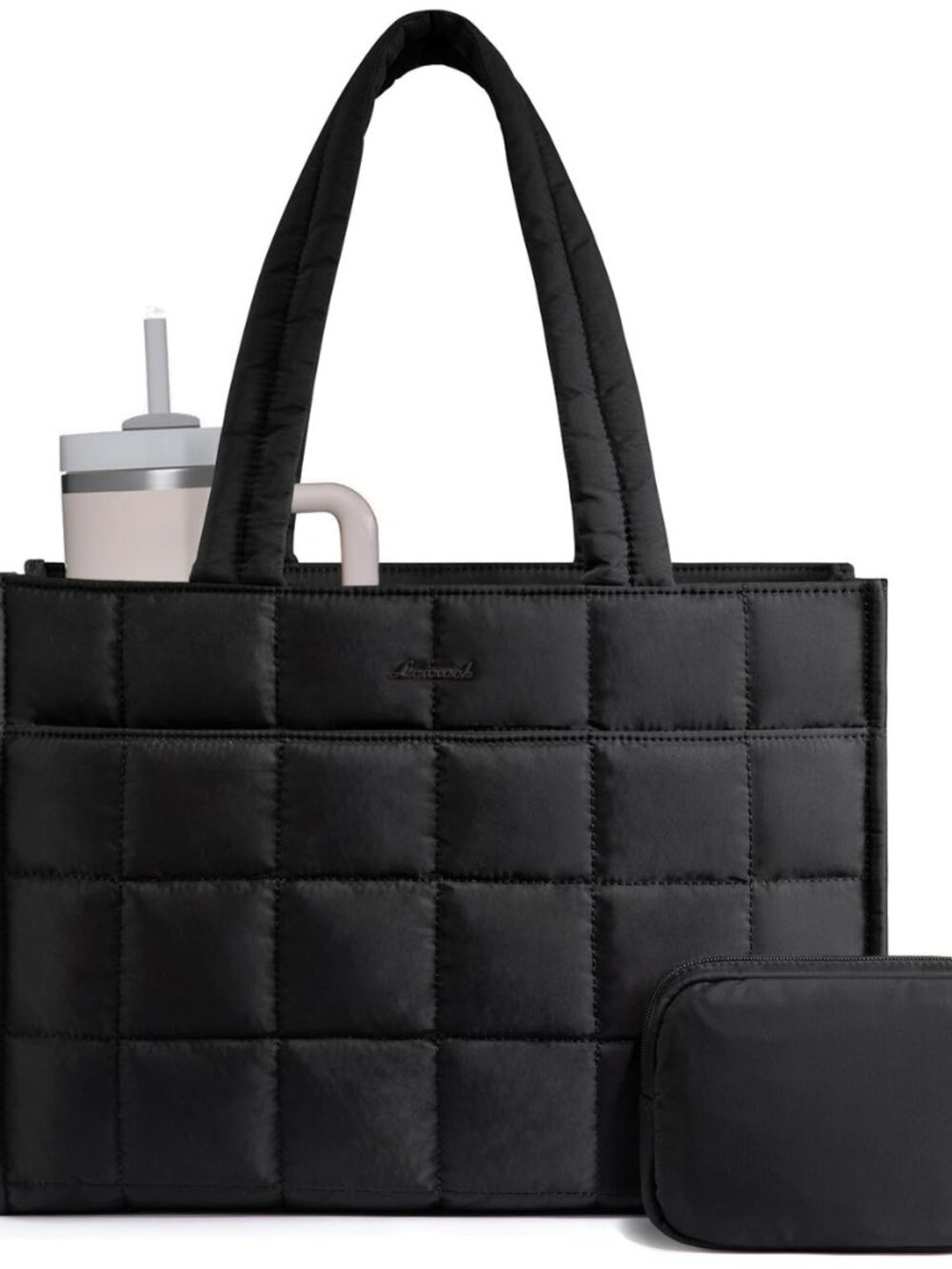 Tote Bag for Women, Puffer Work Handbag 15.6 Inch Laptop Purse for Nurse